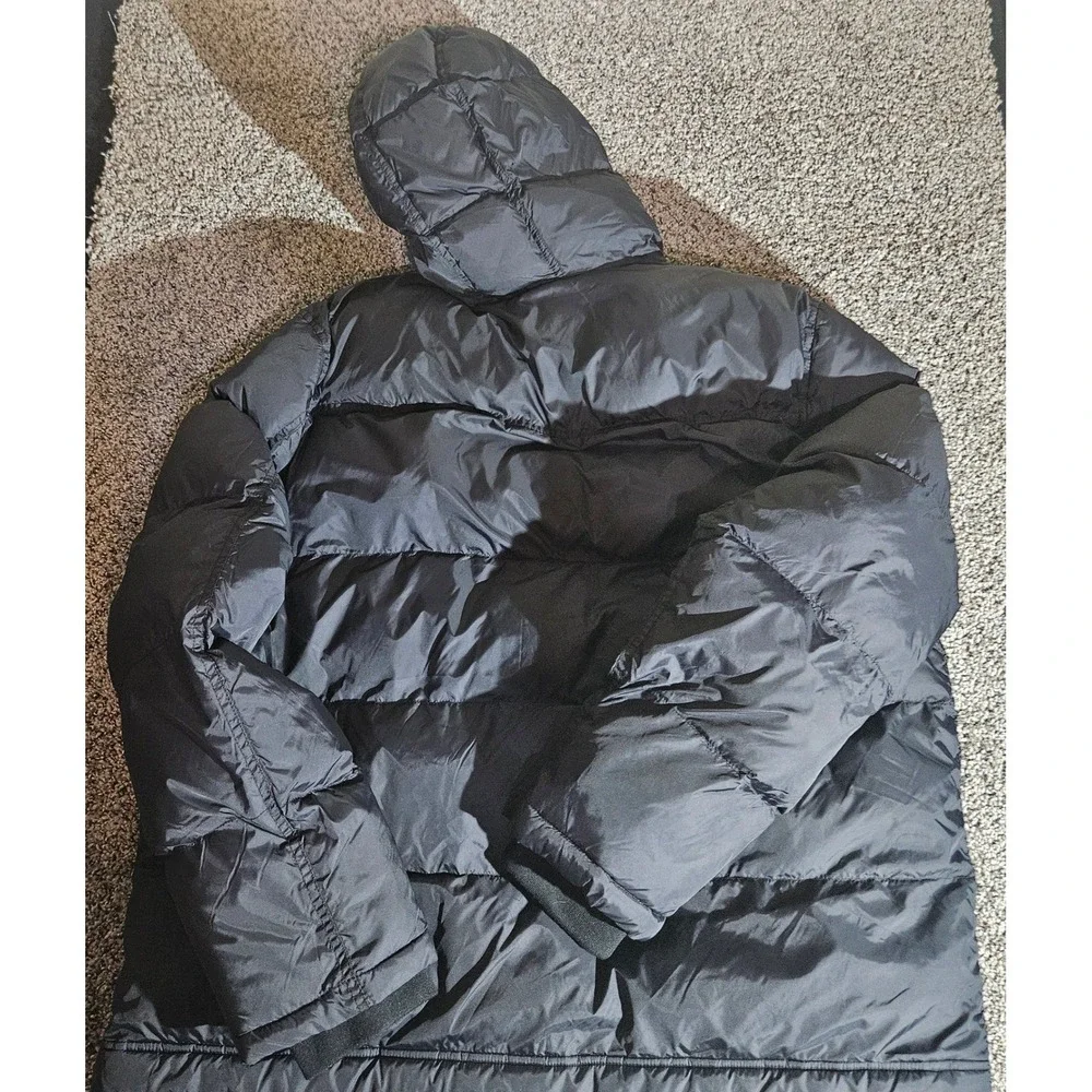 Levis Mens Black Puffer Jacket Hooded Winter Parka Coat XL LM2RN467